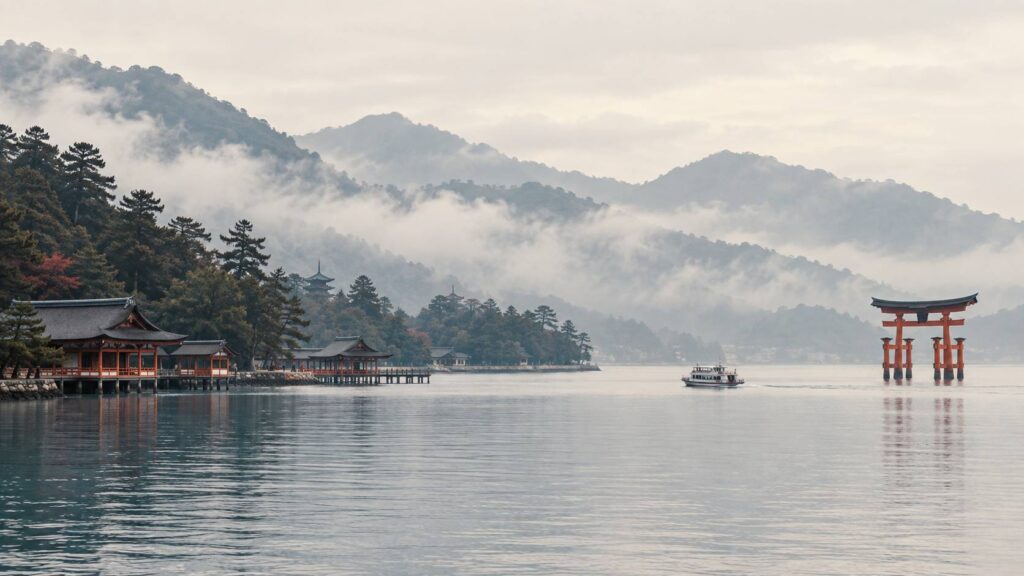 Illustration éditoriale du sujet : Découvrir l'île de miyajima : guide complet pour visiter ce joyau du japon