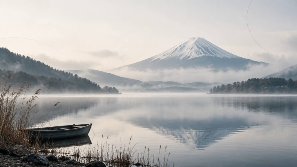 Illustration éditoriale du sujet : Découvrir le lac kawaguchiko : guide complet pour une visite inoubliable