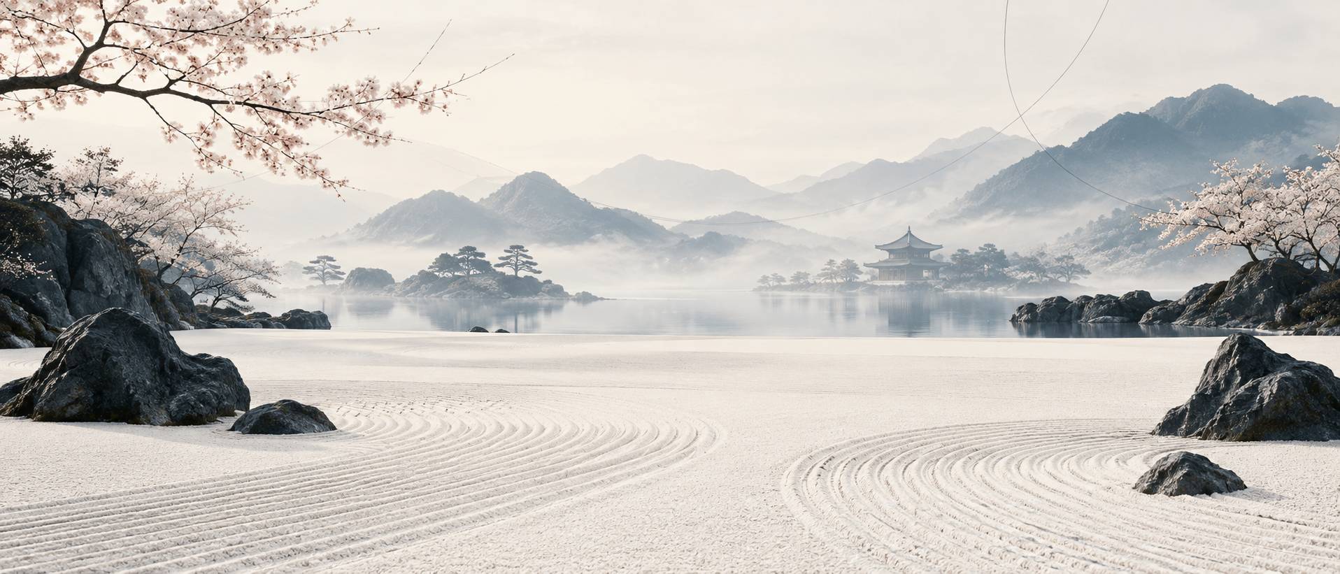 Temple japonais en bois entouré d'érables et d'un jardin de mousse à Kyoto