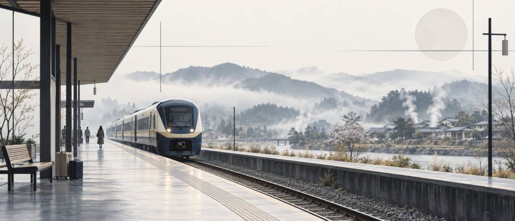Illustration éditoriale du sujet : Prendre le train au japon : guide pratique pour un voyage réussi